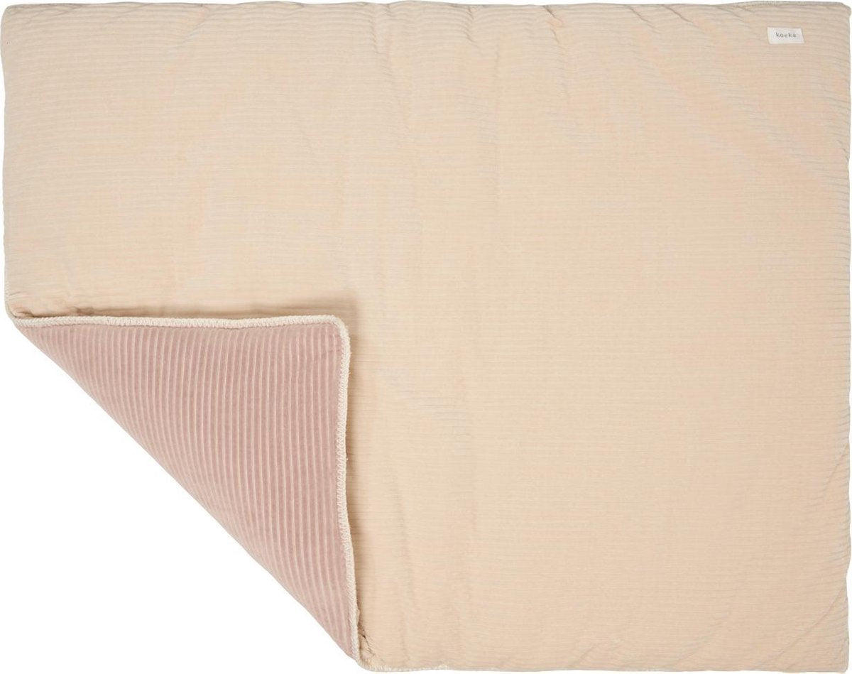 Koeka Boxkleed Vik - sand/grey pink 75x95cm