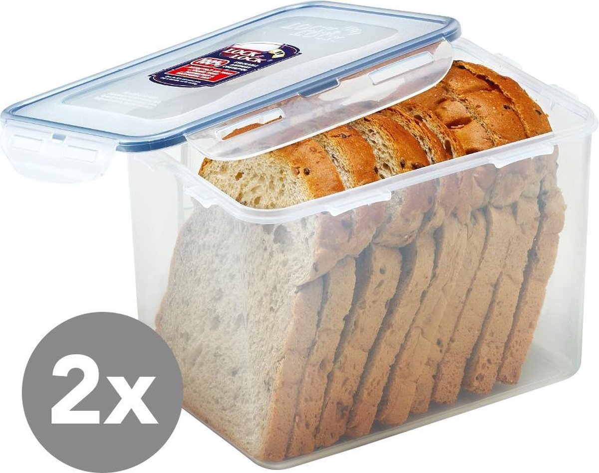 Lock&Lock Vershoudbakjes | Bewaardozen voedsel | Brooddoos | Broodtrommel - Set van 2 - 3