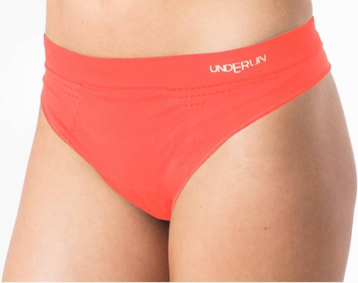 Underun - Hardlopen - Sportondergoed - Hardloopondergoed - Sportonderbroek - Vrouw String - Oranje - S