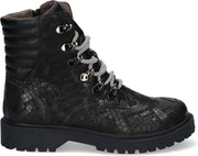 Braqeez 420772-989 Meisjes Biker Boots - Zwart - Leer - Ritssluiting