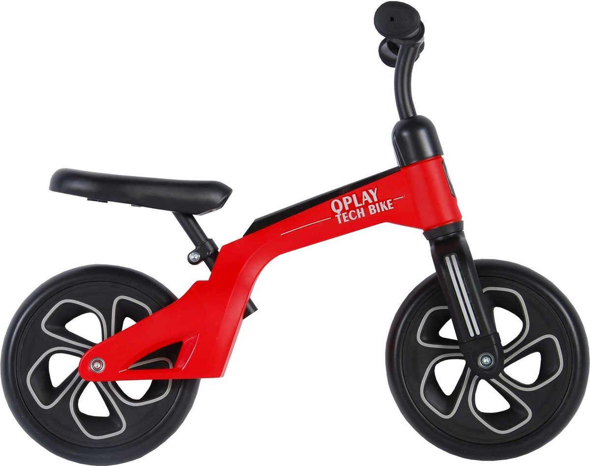QPlay Tech Loopfiets - Jongens en Meisjes - 10 inch - Rood