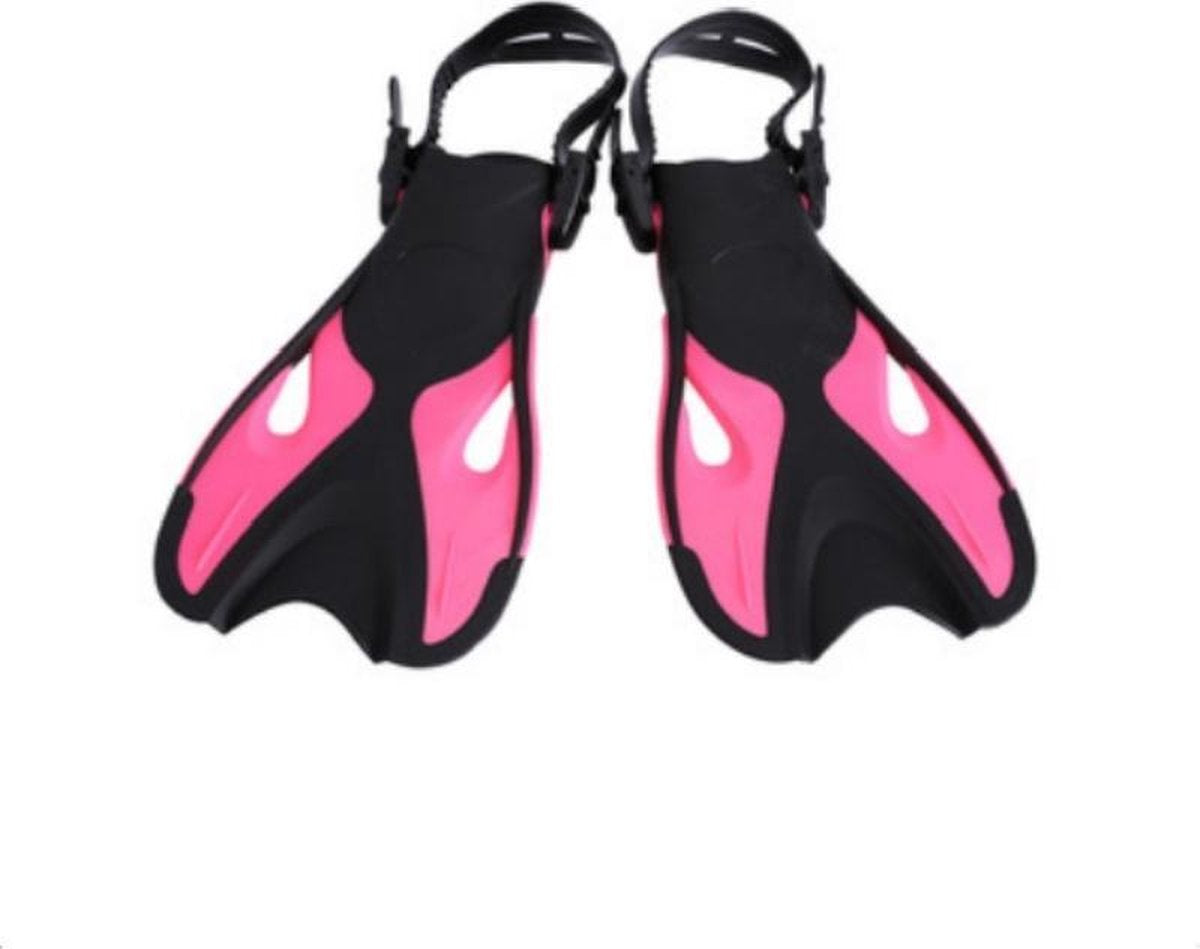 Rose rood volwassen kinderen verstelbare flippers snorkeluitrusting  grootte: 37-41 werven