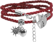 dressforfun - Armband Alpenhart rood  - verkleedkleding kostuum halloween verkleden feestkleding carnavalskleding carnaval feestkledij partykleding - 302951