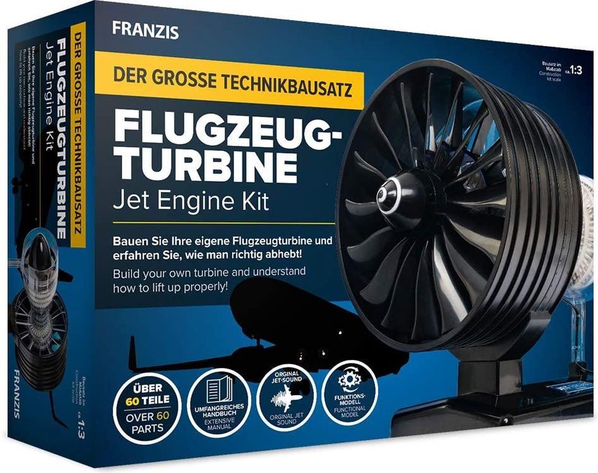 Franzis kunststof modelbouw vliegtuigturbine