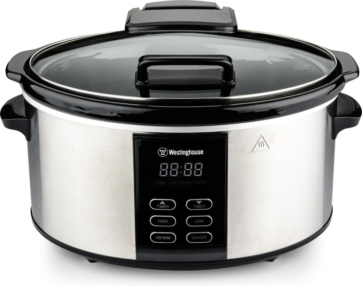 Westinghouse Slow Cooker met Uitneembare Keramische Pan 6 Liter - RVS