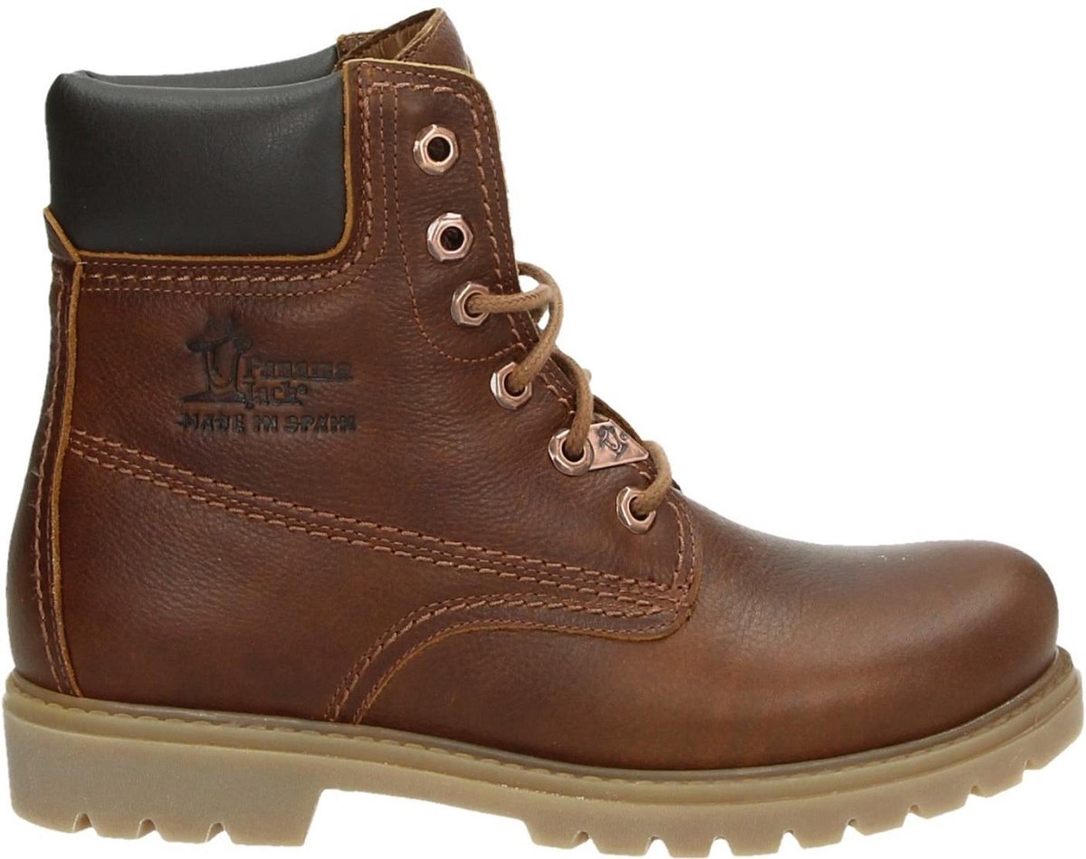 Panama Jack dames veterboot - Cognac - Maat 41