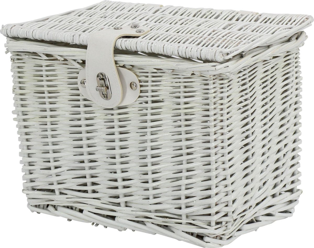 AMIGO - Fietsmand - Type bakkersmand - 9 Liter - Wit