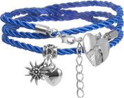dressforfun - Armband Alpenhart blauw  - verkleedkleding kostuum halloween verkleden feestkleding carnavalskleding carnaval feestkledij partykleding - 302947