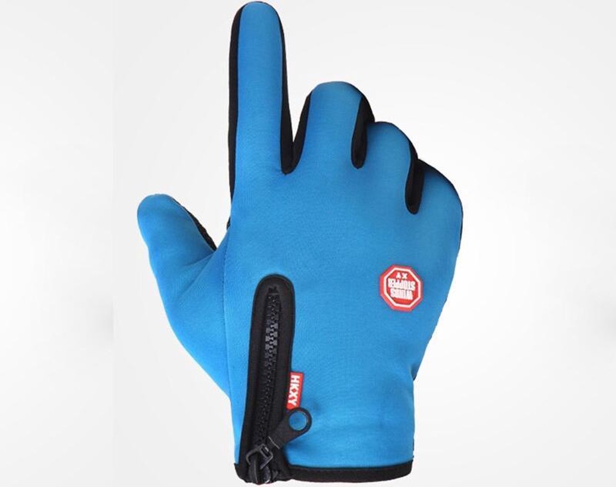 Handschoenen - Touchscreen - Grip - Waterafstotend - Thermisch - Wintersport - Ski/Snowboardhandschoenen - Fietshandschoenen - Dames/Heren - Unisex - Maat XL - Stretch - Blauw