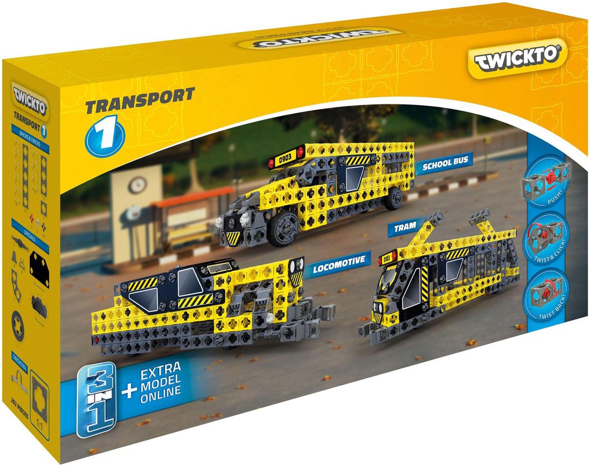 Twickto bouwset - speelvoertuig - vervoer - tram