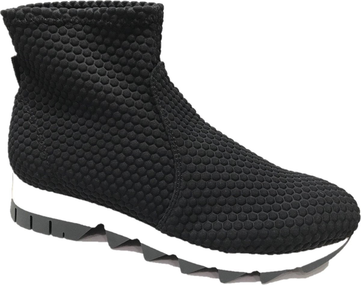 Rapisardi B4801 Exagon nero maat 37 elastische sockboot sneaker zwart