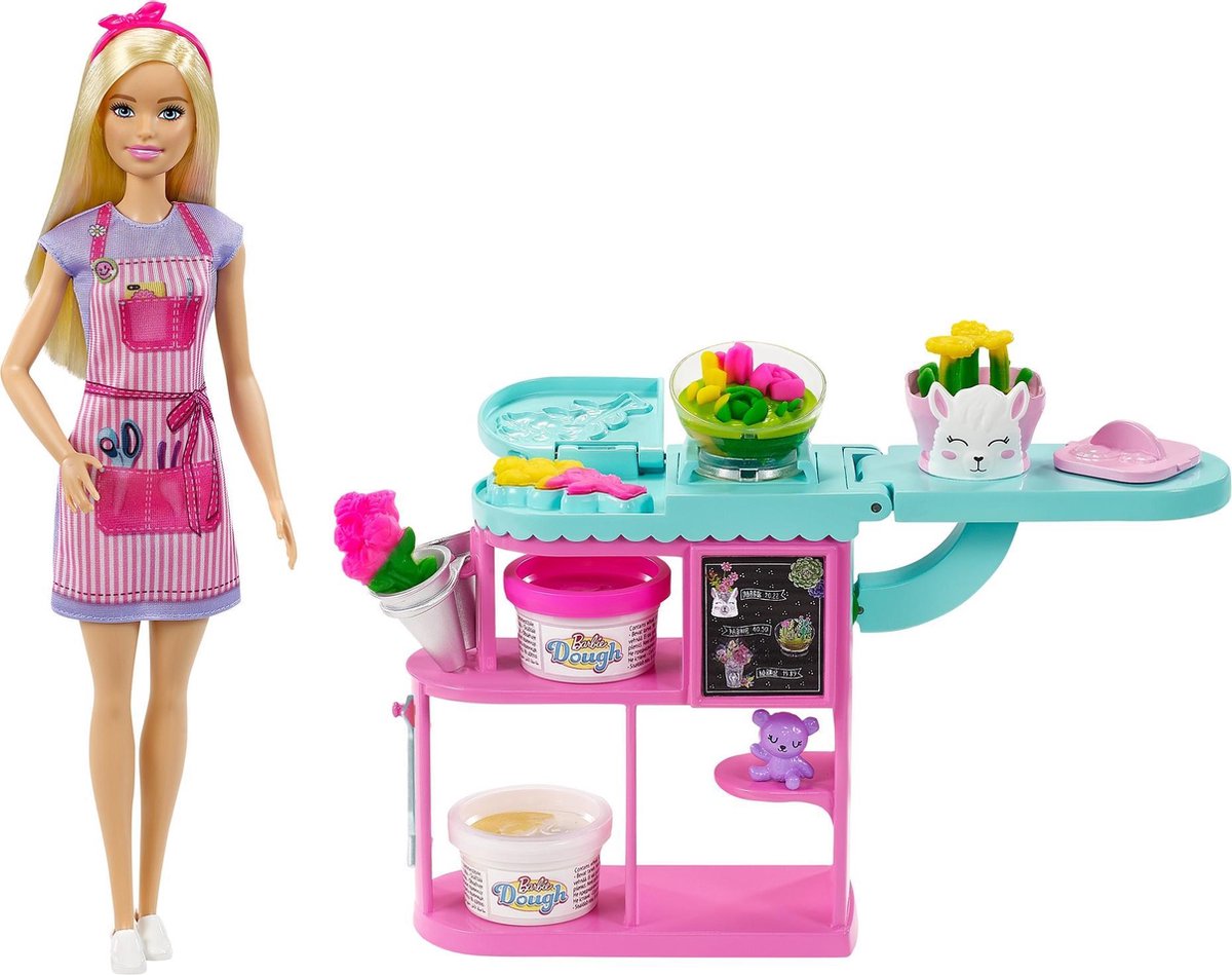 Barbie Bloemist Speelset Blond - Modepop