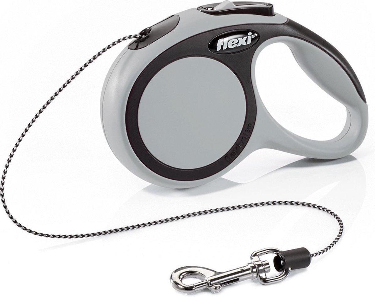 Flexi New Comfort Koord - Hondenriem - Grijs - XS - 3 m - (<8 kg)