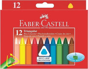 waskrijt Faber Castell driehoek etui à 12 stuks. FC-120010
