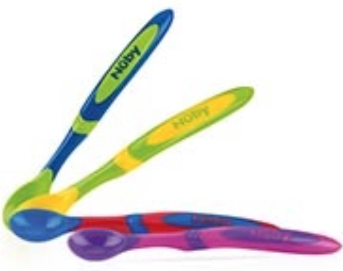 Nuby Voedingslepeltje Met Lange Handgreep 4stuks 6m+