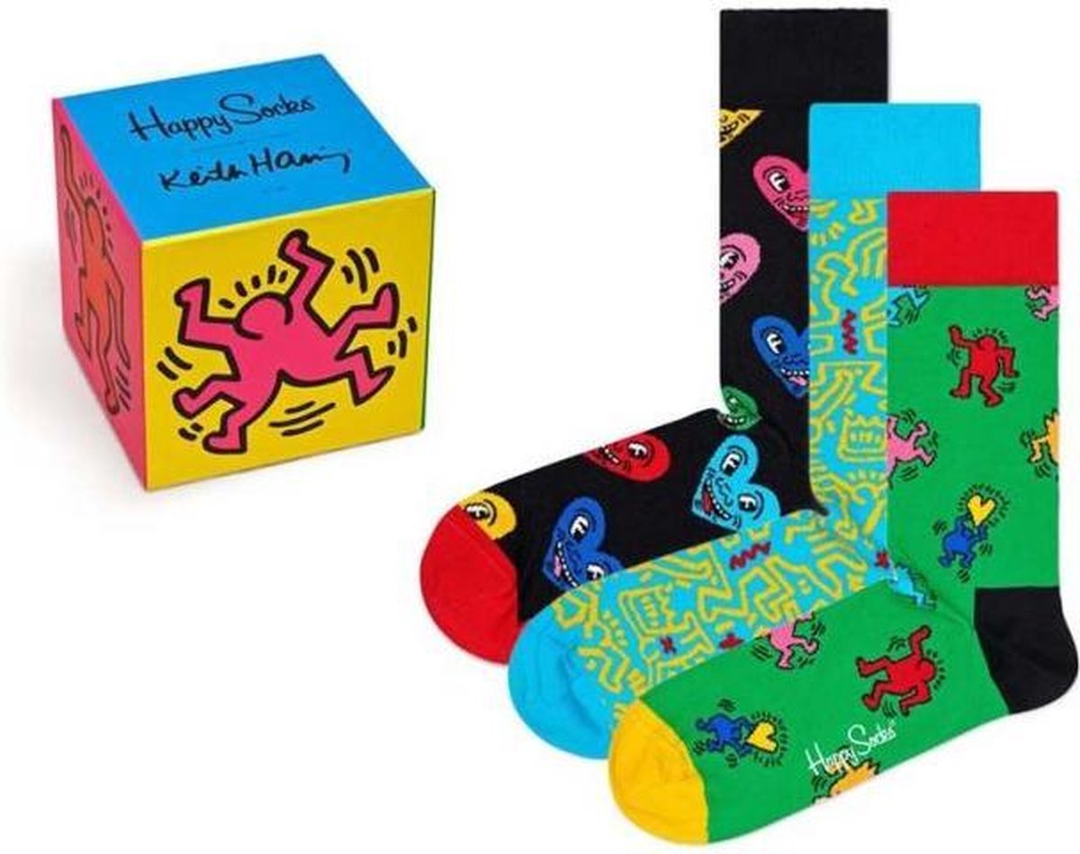 Happy Socks Keith Haring Giftbox - Maat 41-46