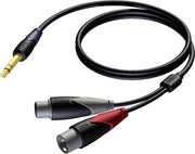 Procab CLA709 2x XLR (m+v) - 1x 6