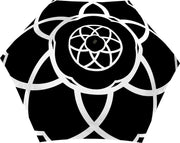 Smati Geometric Flower Paraplu - Opent en Sluit Automatisch - Extra Sterk - Stormbestendig - Zwart - Wit - Ø97cm