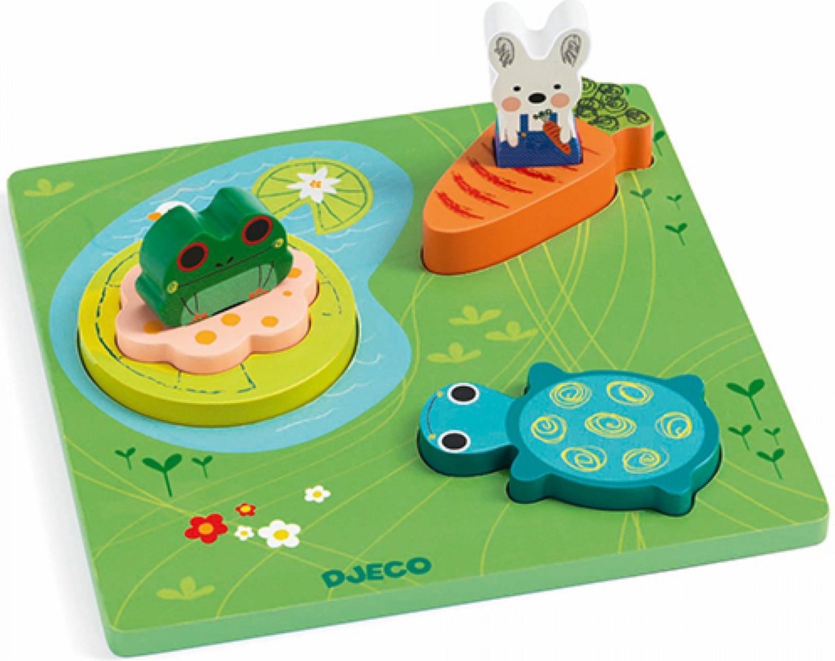 Relief Puzzel - 123 Froggy