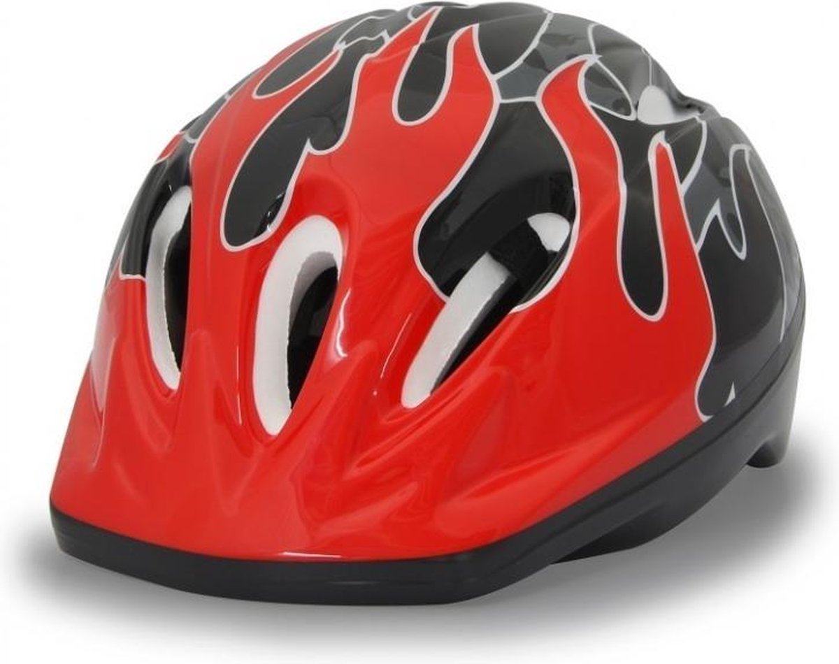 Jamara Fietshelm Junior Zwart/rood 52-55 Cm