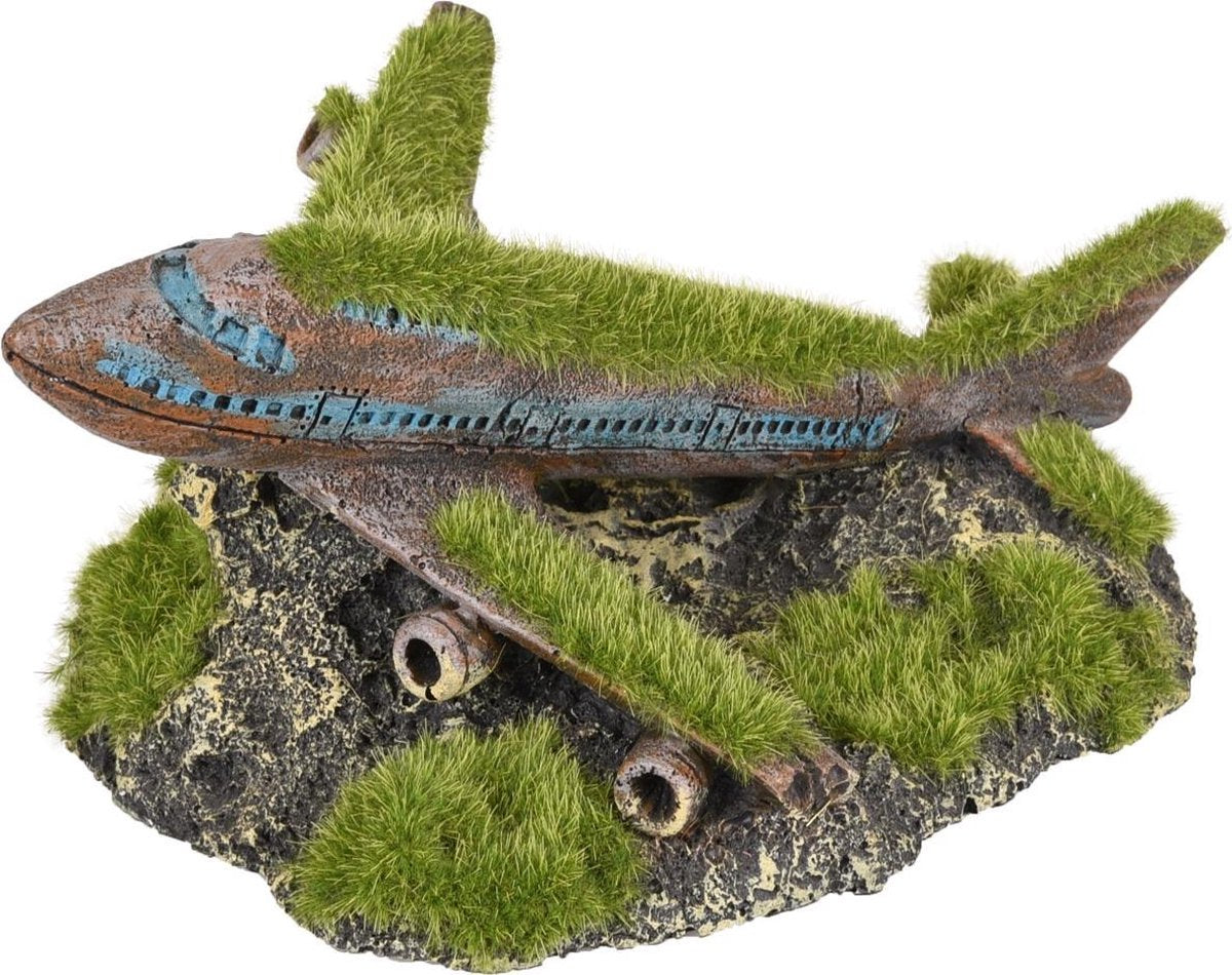 Aquarium decoratie Kozma Vliegtuig - Groen