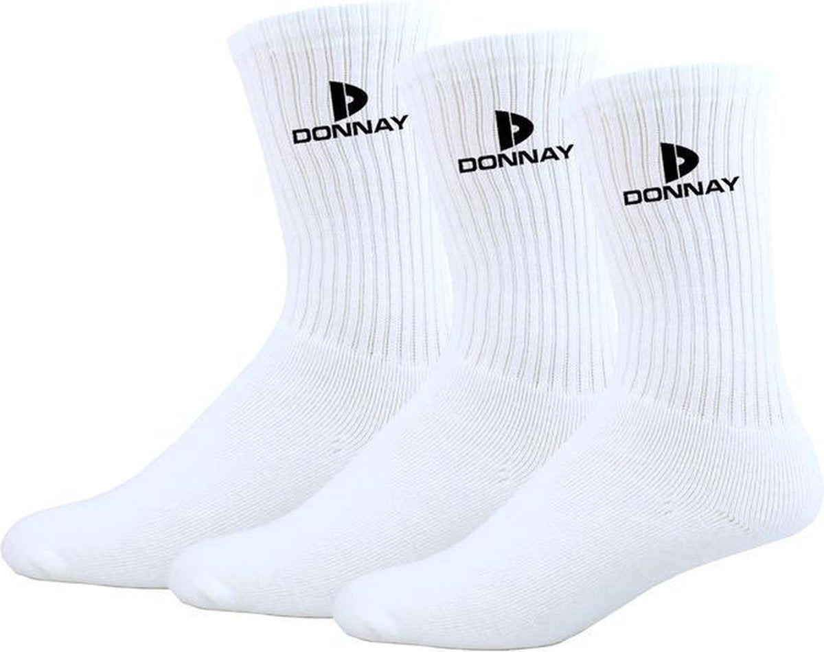 Donnay - Sportsokken - 3 Paar - Wit - Heren - maat 43-46