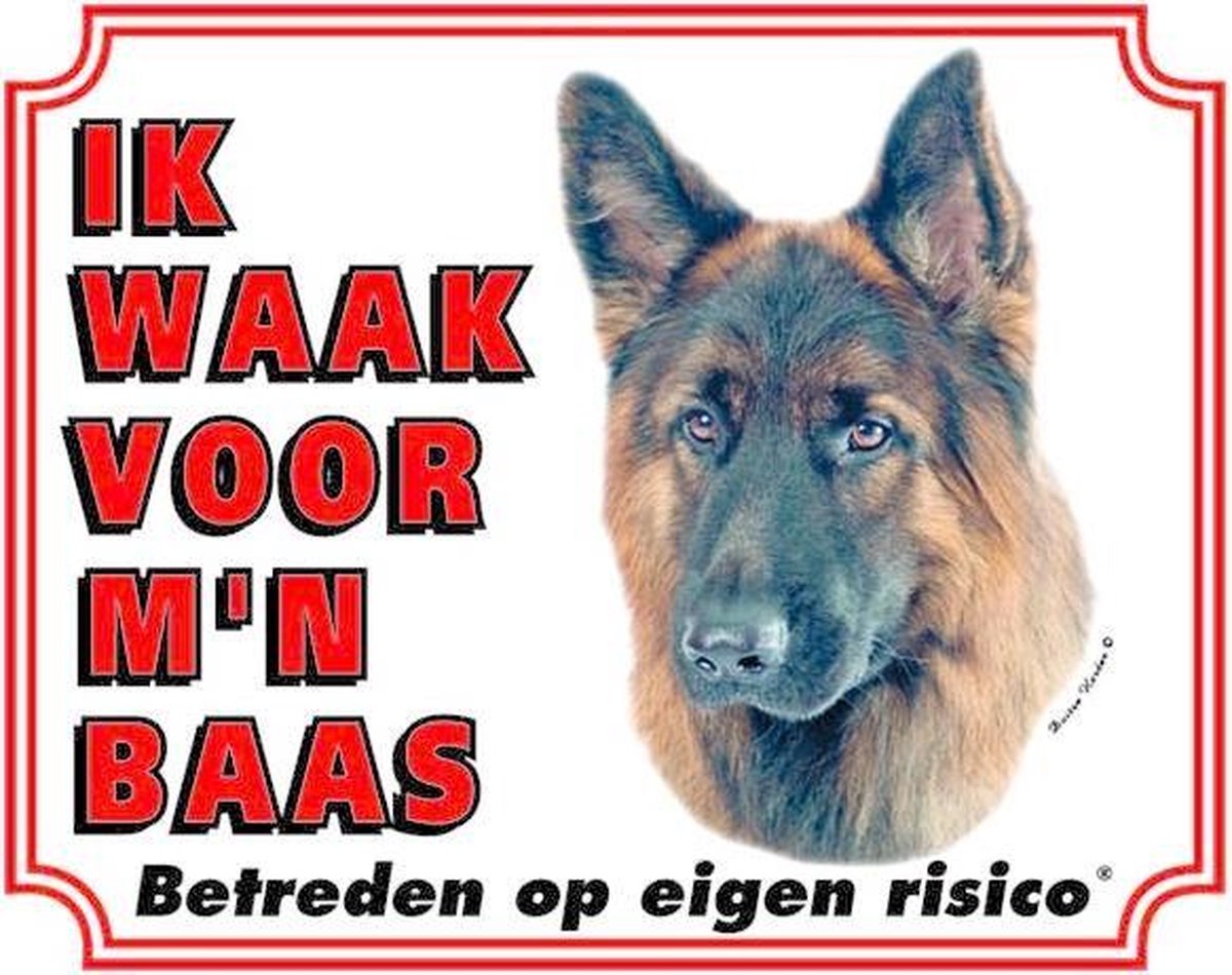 Duitse Herder Waakbord - Ik waak voor mijn baas