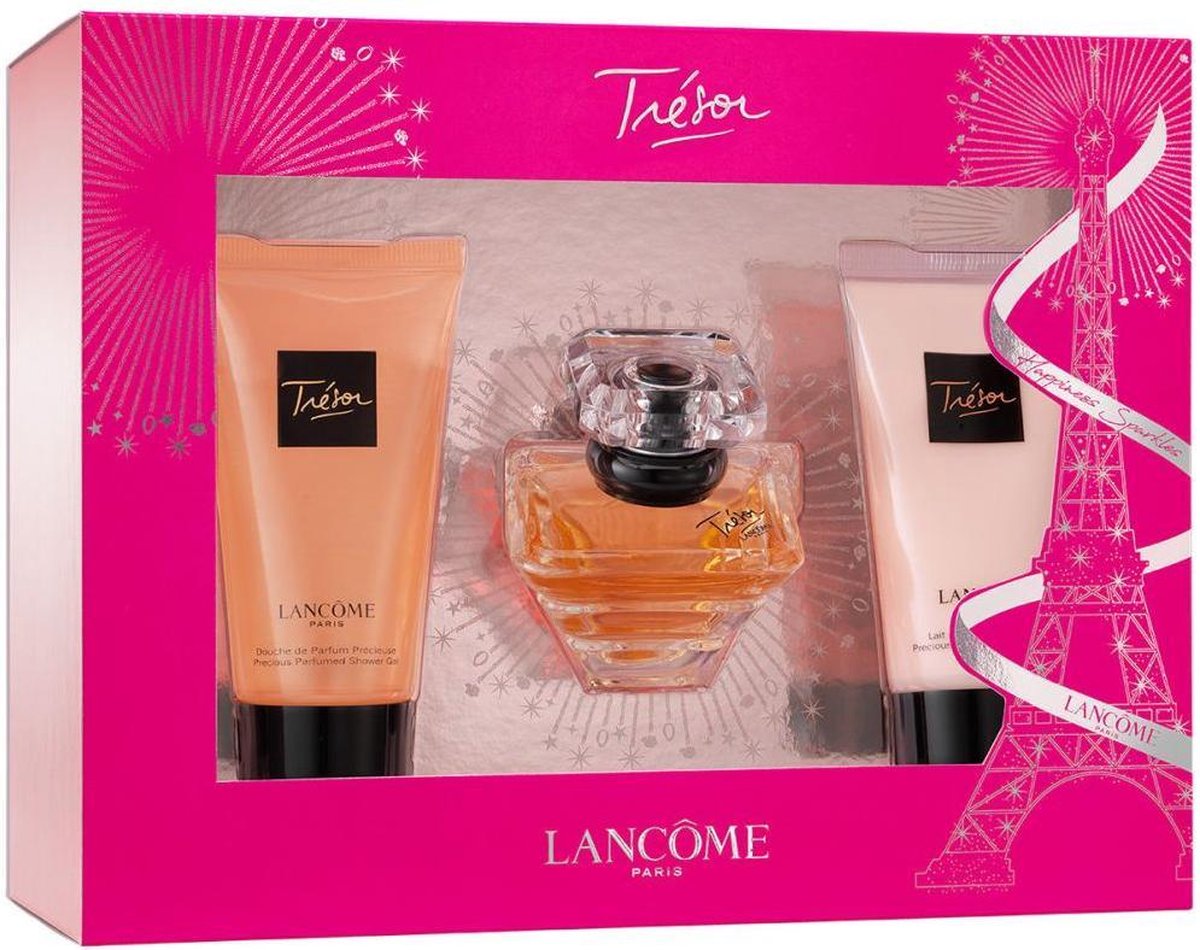 Lancôme Trésor Geschenkset - 30 ml eau de parfum spray + 50 ml bodylotion + 50 ml showergel - damesparfum