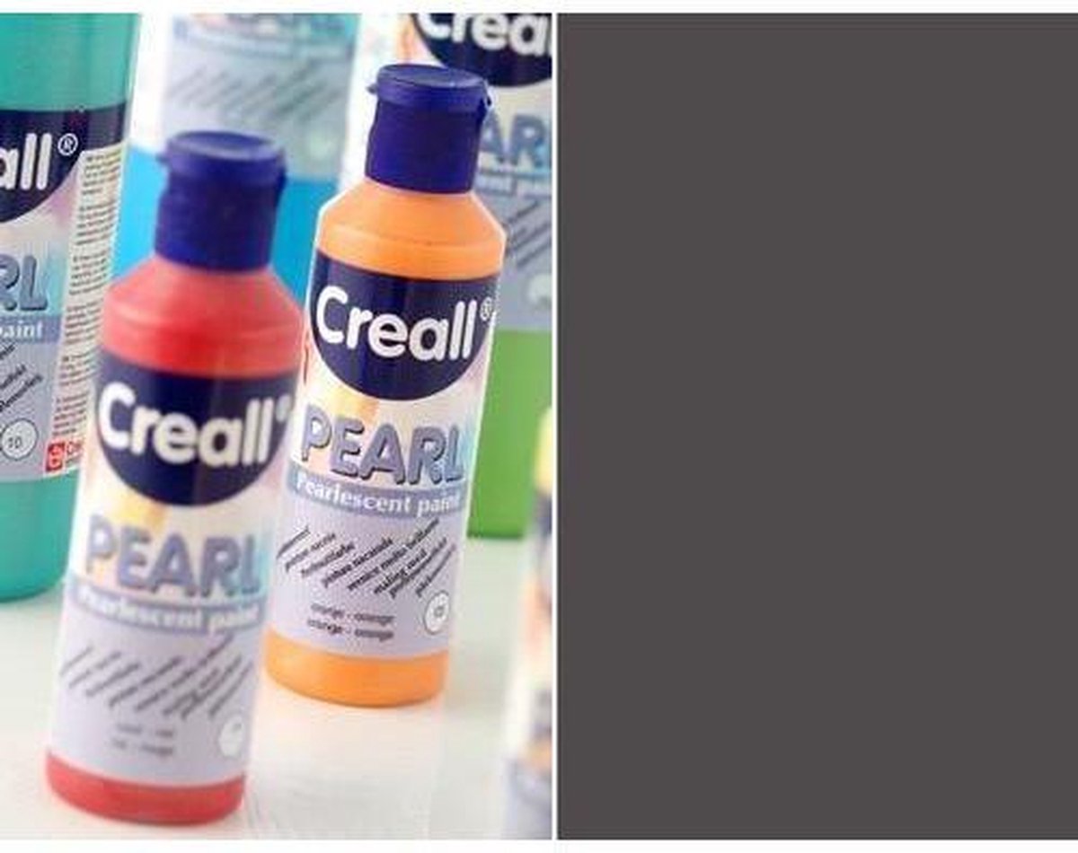 Creall Pearl - parelmoerverf zwart 1 Fles - 80 Mililiter 90617