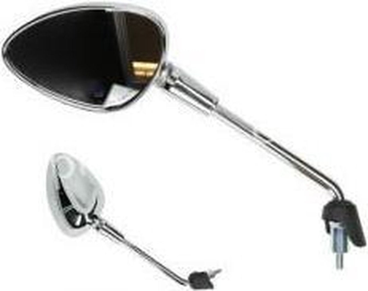 SPIEGELSET APLUS VESPA SPRINT CHROOM LANG MODEL (PAST OOK OP GTS EN PRIMAVERA)