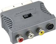 Bandridge Scart (m) - Composiet 3RCA en S-VHS (v) adapter / grijs