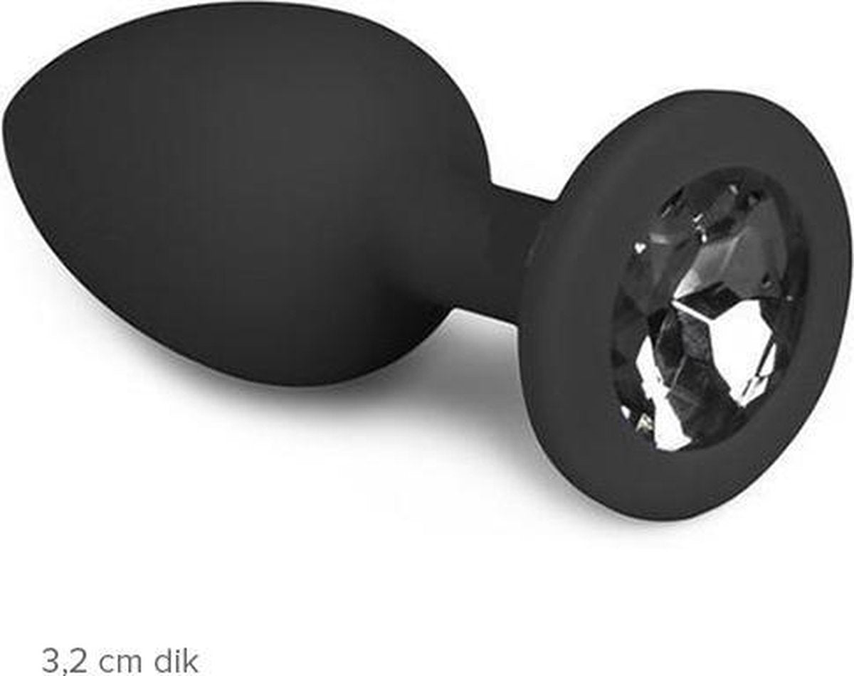 Siliconen Anaal Buttlug - Anaal Speeltje - Plug - Zwart -  Omtrek 3