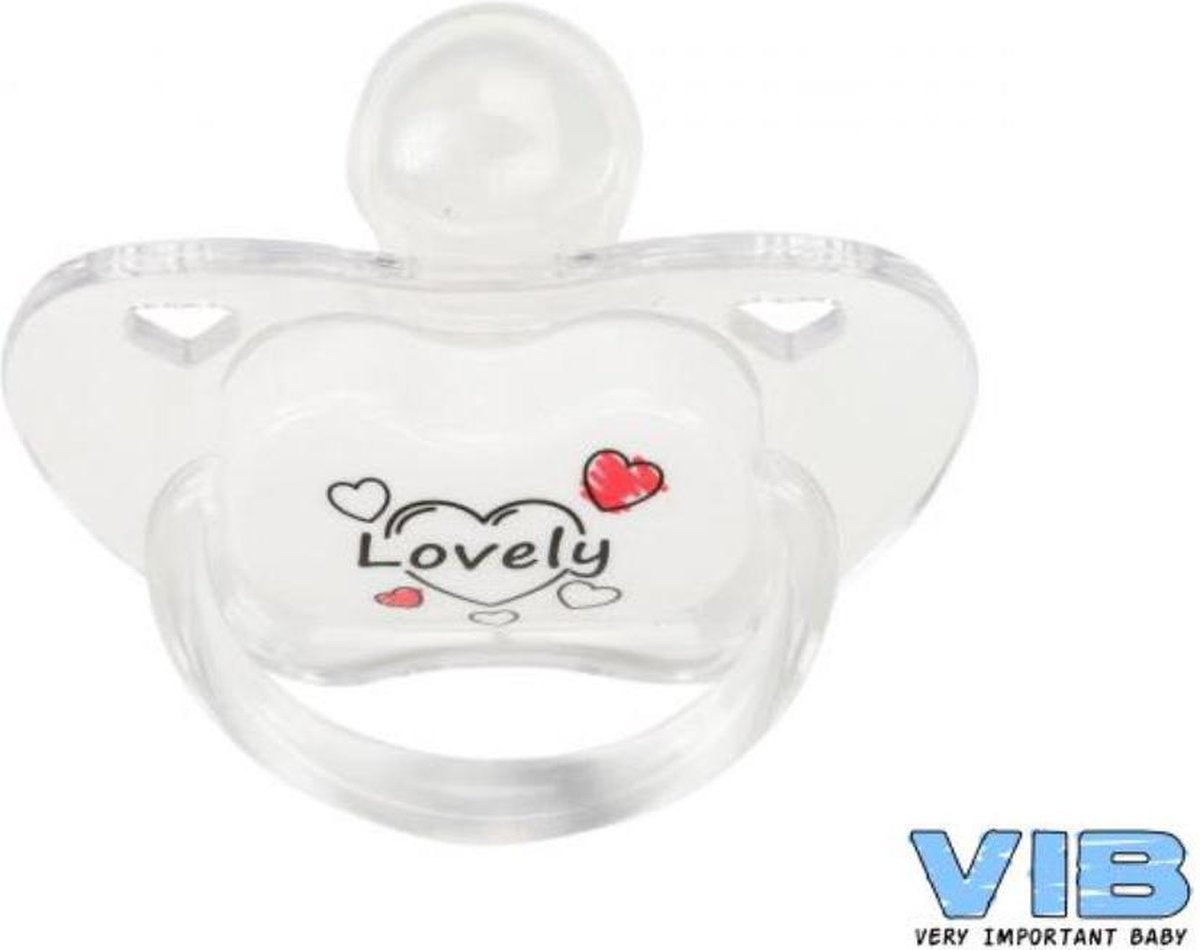VIB Fopspeen Transparant 'Lovely'