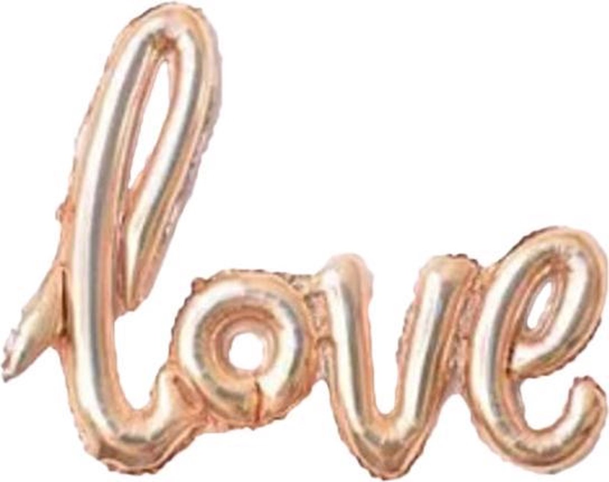 Folie ballon koper als tekst love 108*65.5 cm