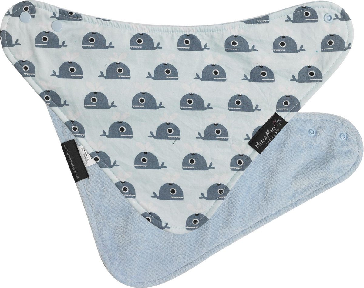 Mum2Mum - Fashion Bandana Wonderslab Katoen - Walvissen