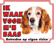 Welsh Springer Spaniel Waakbord - Ik waak voor mijn Baas