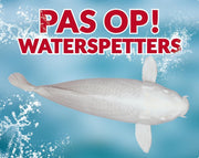 Pas op! Waterspetters 96 platina waakbord met een gekleurde achtergrond