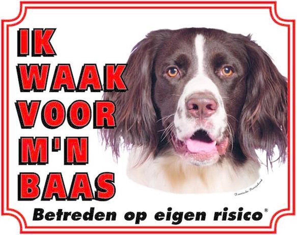Drentsche Patrijshond Waakbord - Ik waak voor mijn Baas