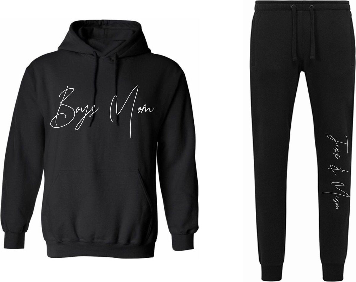 Dames joggingpak boys mom met kindernamen-Maat Xl