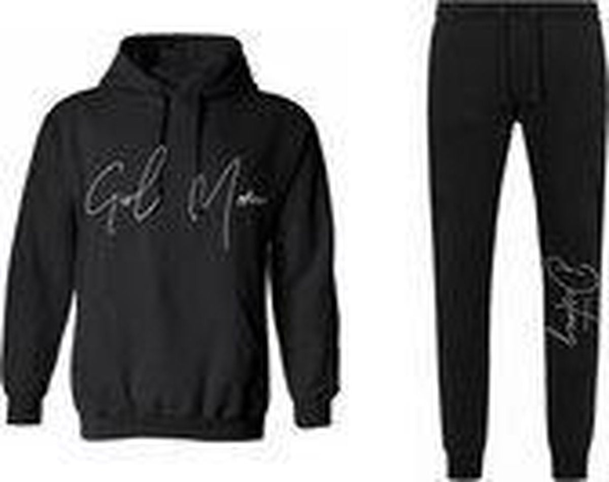 Dames joggingpak girl mom met kindernaam-Maat Xl