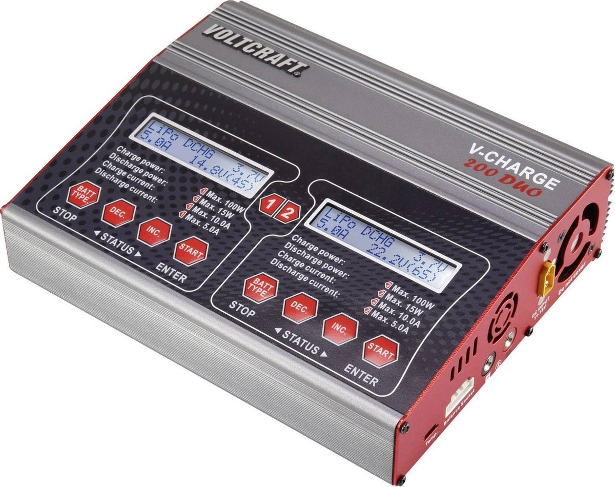 VOLTCRAFT V-Charge 200 Duo Multifunctionele modelbouwlader 12 V