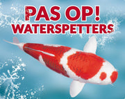 Pas op! Waterspetters 93 goromo waakbord met een gekleurde achtergrond