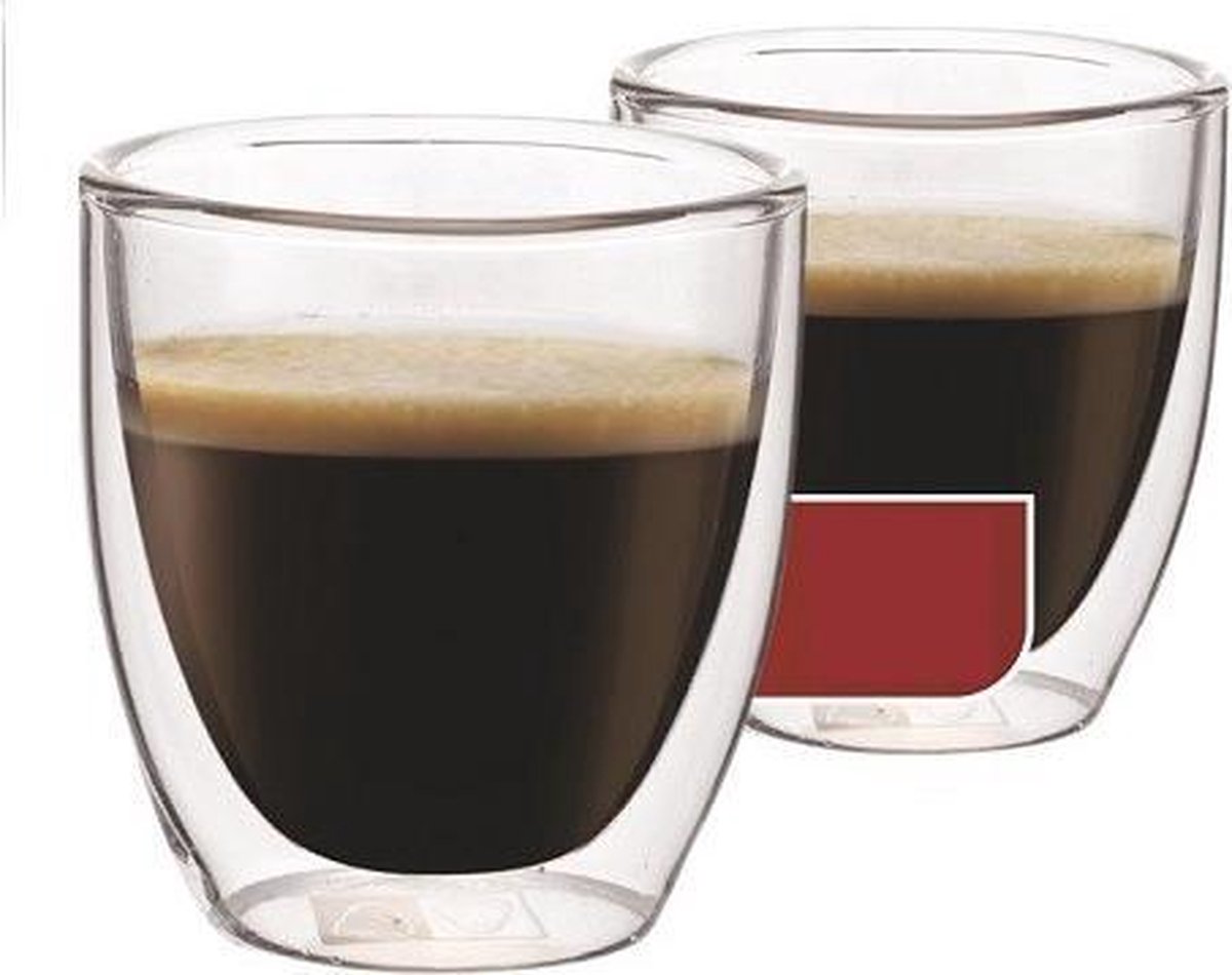 Espressoglazen dubbelwandig