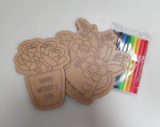 Moederdag kaarten maken - knutselsetje - Moederdag cadeaut zelf maken - Do it yourself - Kleursetje - kado - kaarten - voor mama - zelf inkleuren - kinderen - knutselen Moederdag - knutselsetje - knutsel pakketje voor Mama - Fijne Moederdag