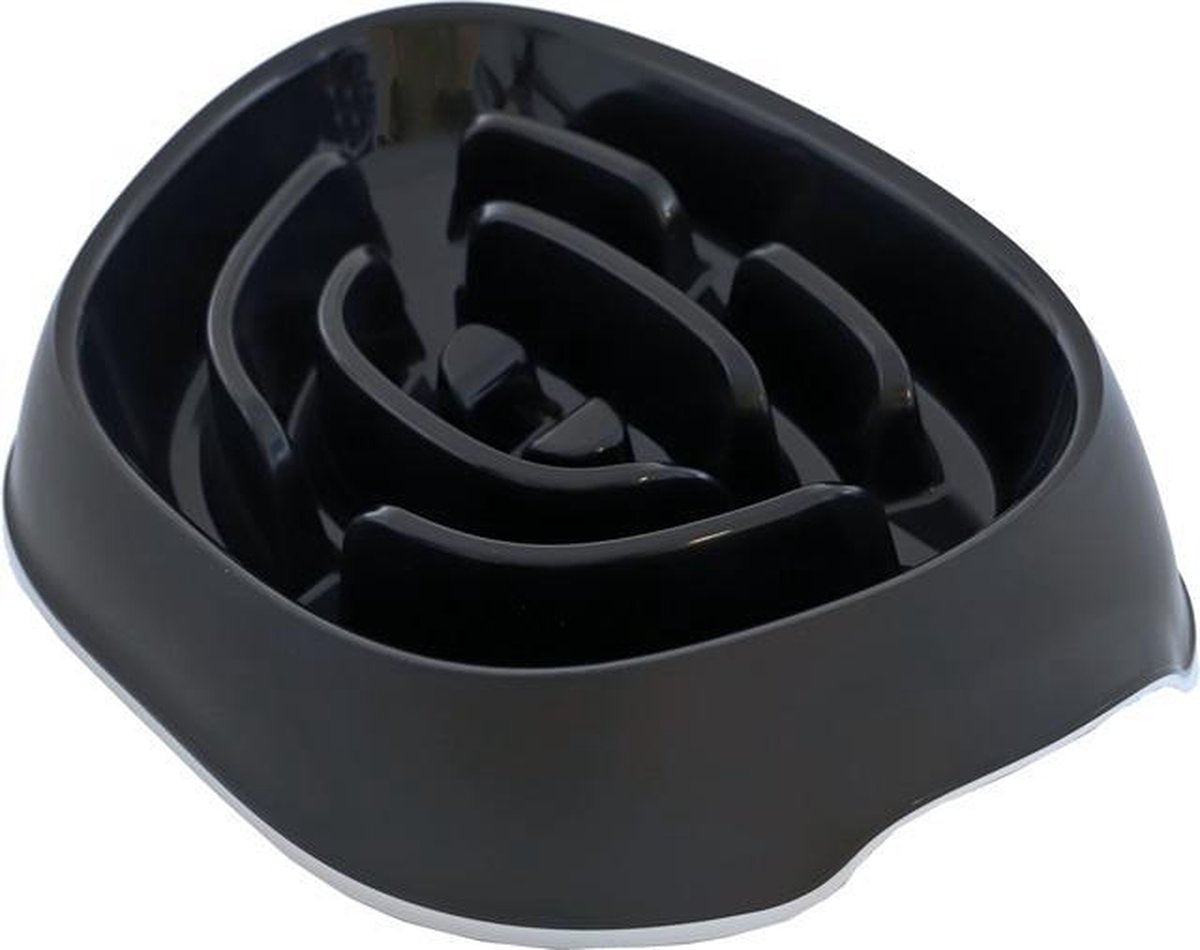 Flamingo Anti schrok Hondenvoerbak -  Zwart - 950 ml