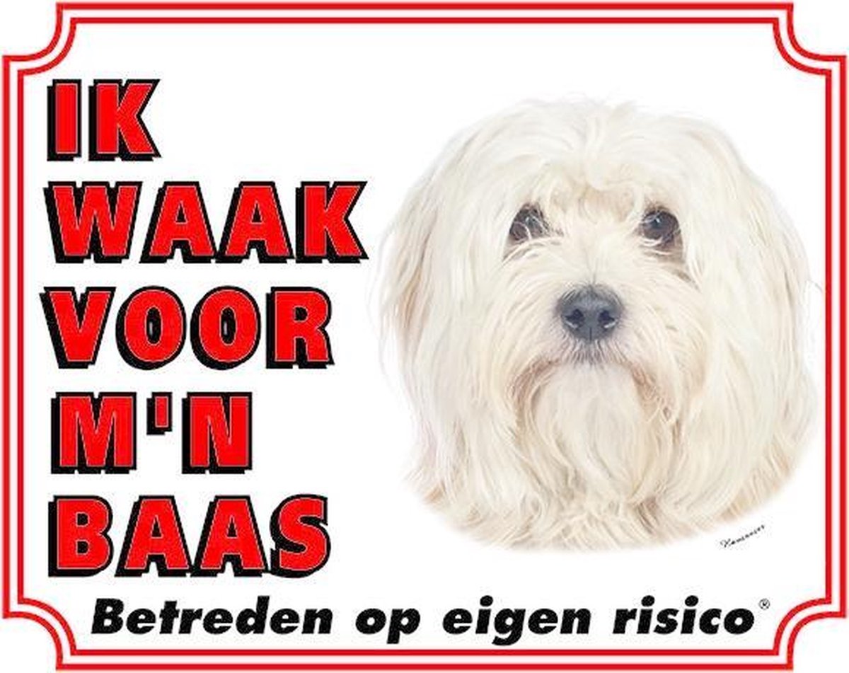 Havanezer Waakbord Blond  - Ik waak voor mijn Baas
