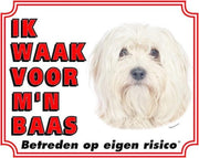 Havanezer Waakbord Blond  - Ik waak voor mijn Baas