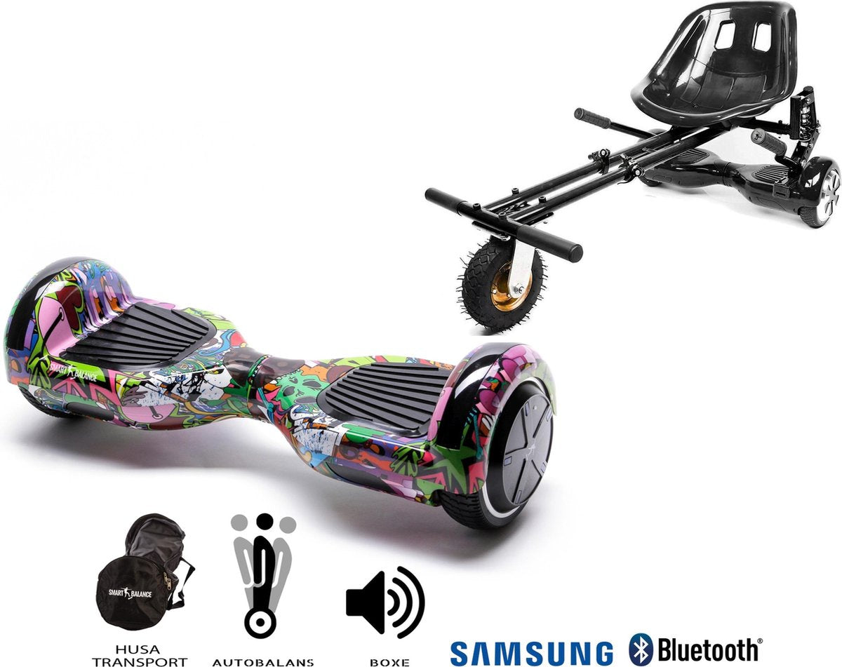 Hoverboard | 6.5 Inch Wielen | Self Balance Hoverboard met Hoverkart| Oxboard | Bluetooth Speakers | Multicolor