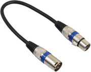 Coretek XLR (m) - XLR (v) audiokabel / zwart/blauw - 0