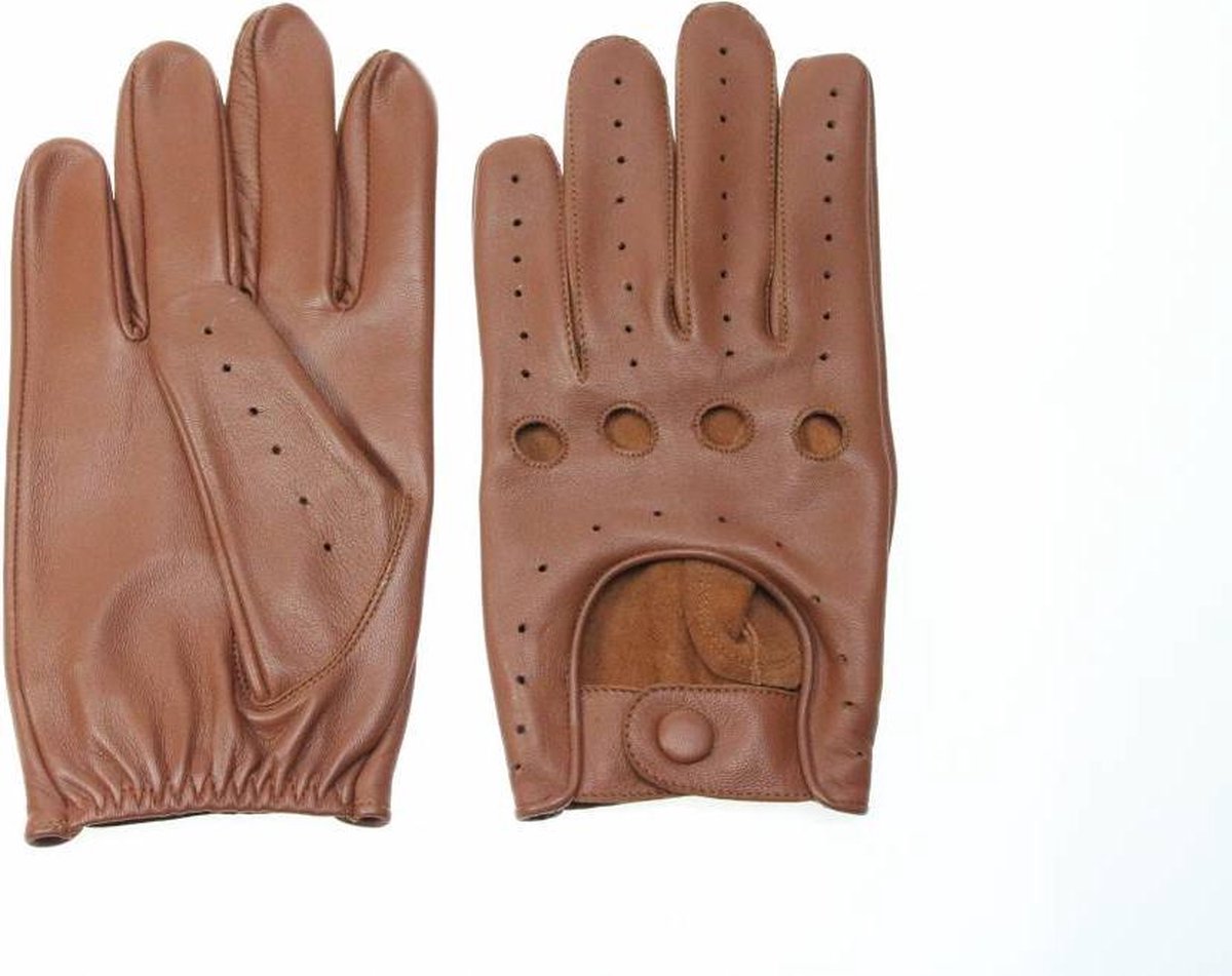 Driver leren autohandschoenen nappa bruin | maat S